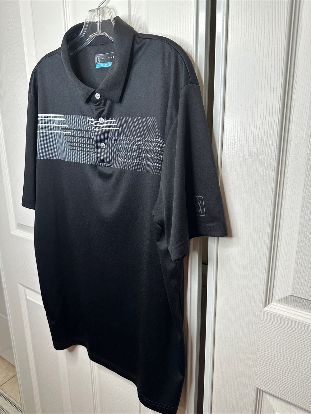 Men’s Black Performance Golf Polo